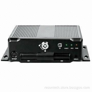 H.264 4CH Dual SD Card Mobile DVR with GPS Module Built-in, Supports GPS Tracking/Free Google Map